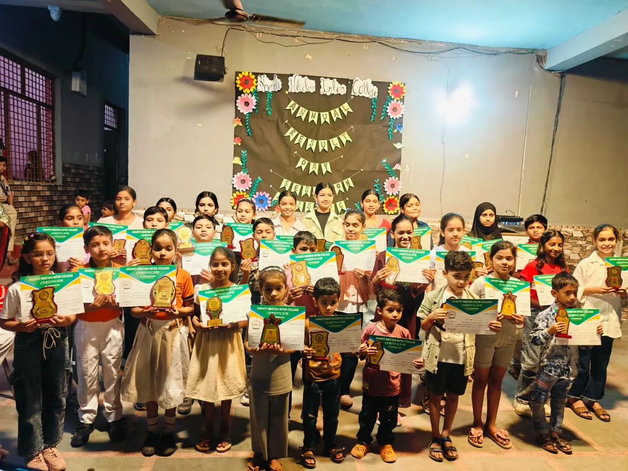 Group photograph of prize-winning students